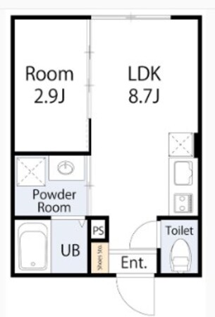 さいたま新都心駅 徒歩15分 2階の物件間取画像